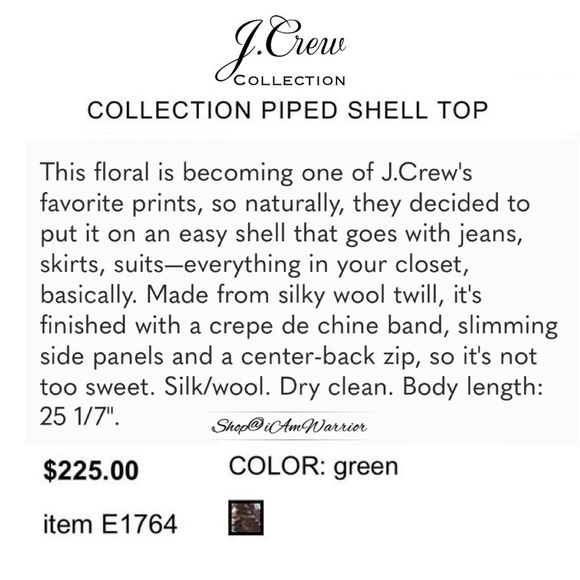 J.Crew Collection rare 2pc silk blend abstract foliage print top+midi skirt - Picture 10 of 16